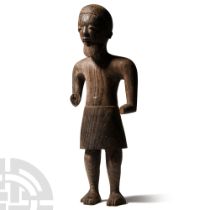 African Wooden Statue of Tribal Elder