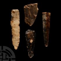 Stone Age Knapped Flint Tool Group