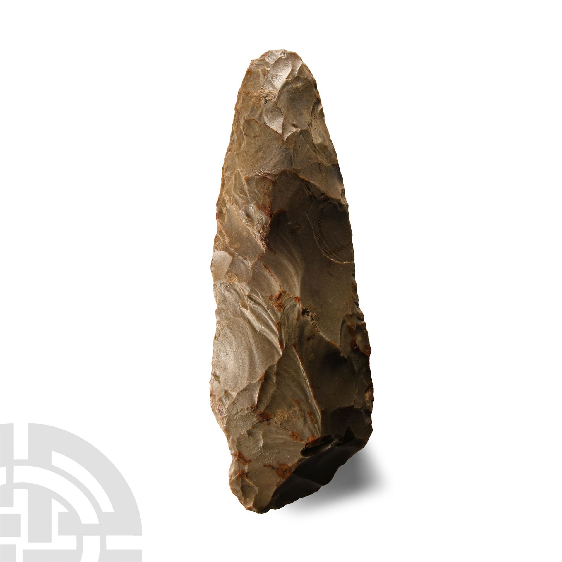 Large Stone Age Knapped Flint Handaxe