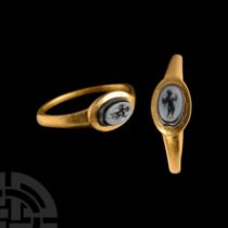 Roman Gold Ring with Apollo Gemstone