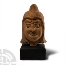 Large Chinese Song Soldier's Head with Helm