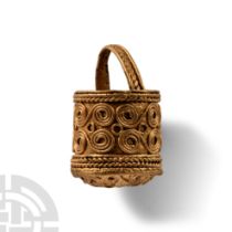 Pre Viking Scandinavian Gold Aroma Bucket Pendant