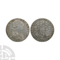 English Milled Coins - George III - 1787 (No Hearts) - AR Shilling