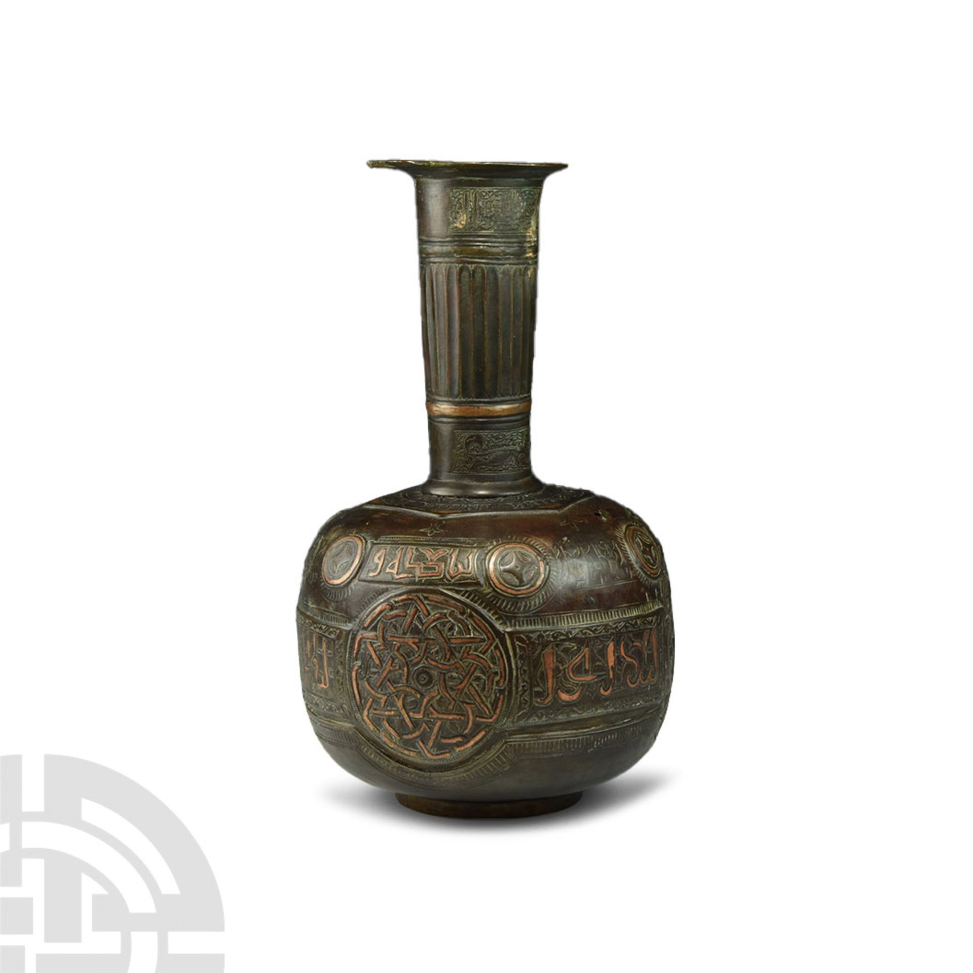 Western Asiatic Signed Bronze Calligraphic Vessel