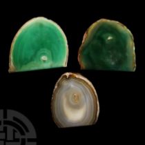 Natural History - Cut and Polished Agate Section Group [3].