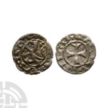 World Coins - Crusader Issues - Lusignan Kingdom of Cyprus - James I - AR Billon Denier