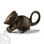 Roman Bronze Mouse Statuette
