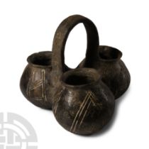 Cypriot Triple Vessel with Handle