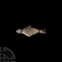 Roman Silver Fish Brooch