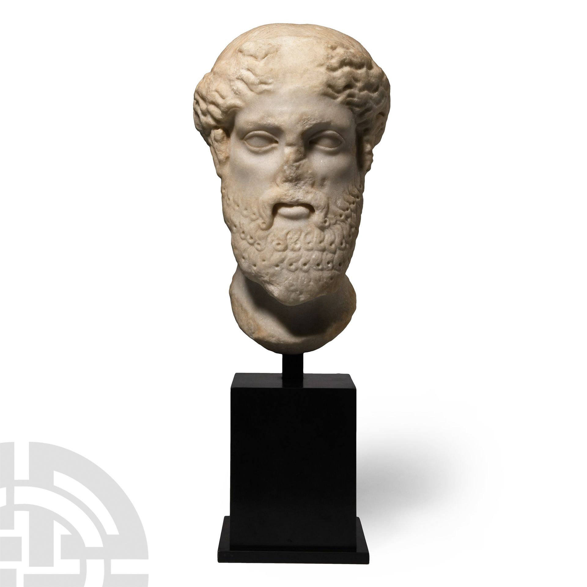 Roman Marble Head of Dionysus - Image 2 of 2
