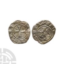World Coins - Crusader Issues - Lusignan Kingdom of Cyprus - Henry II - AR Billon Denier