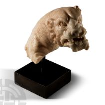 Roman Marble Panther Protome Fragment