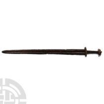 Viking Age Iron Sword with Bronze Hilt