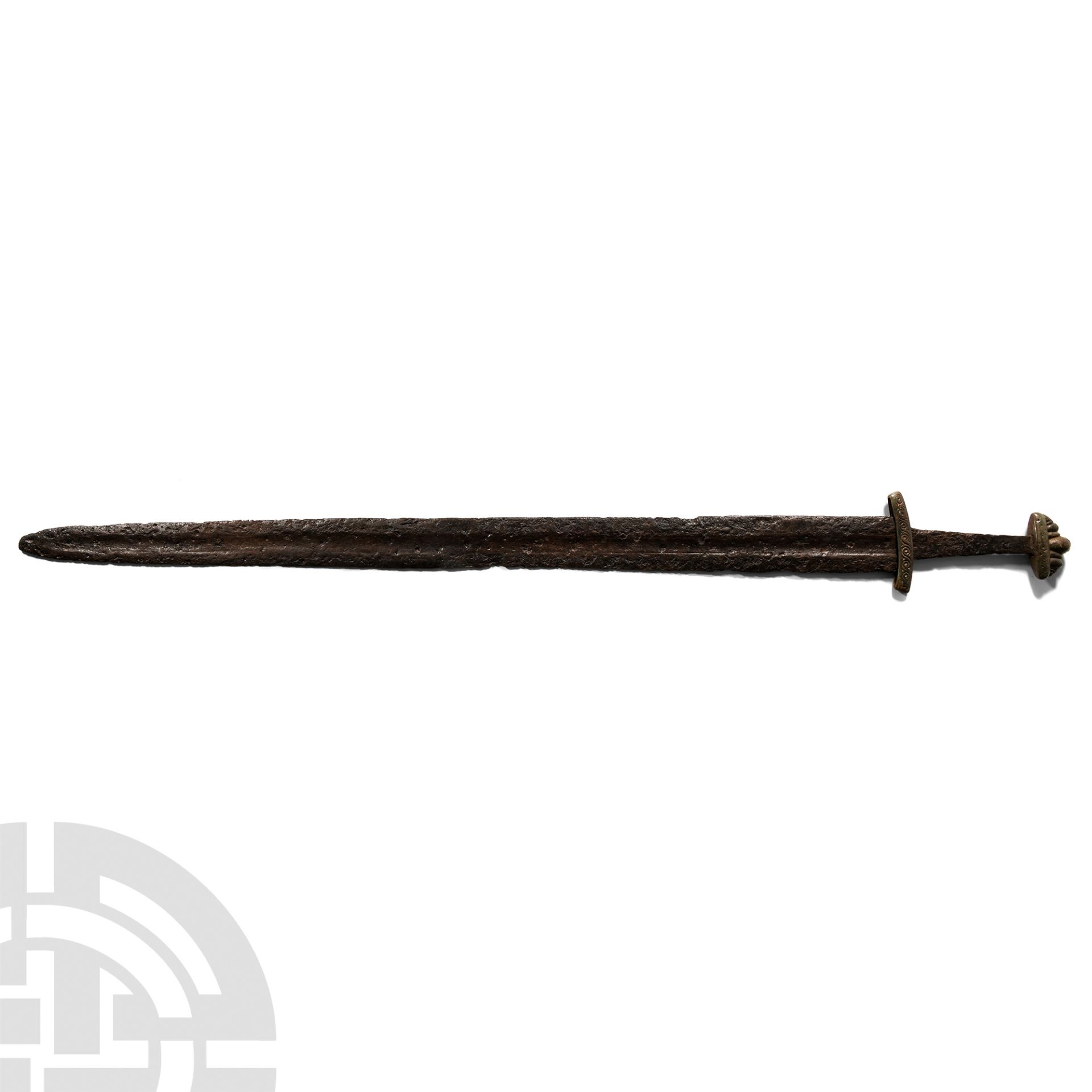 Viking Age Iron Sword with Bronze Hilt