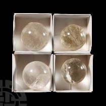 Natural History - Boxed Polished Quartz Crystal Ball Group [4].