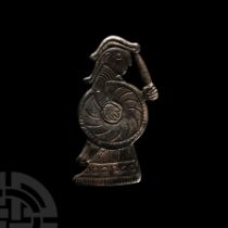Viking Age Silver Shield-Maiden Pendant
