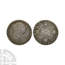 English Milled Coins - George III - 1787 (With Hearts) - AR Sixpence