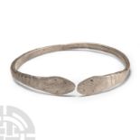 Roman Silver Armilla Snake Bracelet
