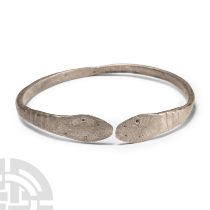 Roman Silver Armilla Snake Bracelet