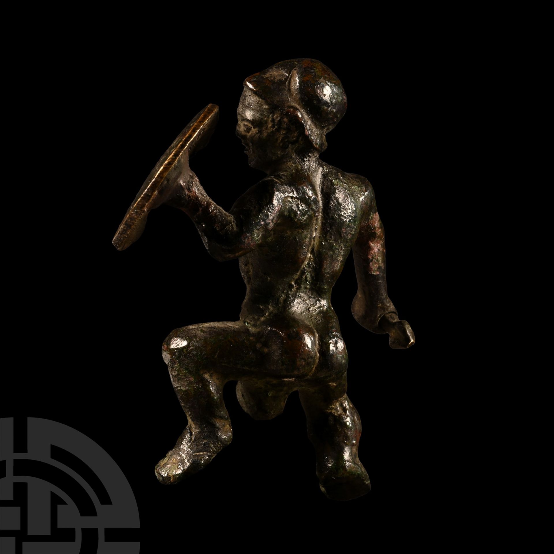 Roman Bronze Figure of a Grotesque Warrior - Bild 2 aus 3