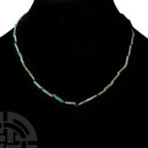 Egyptian Turquoise Faience Bead Necklace