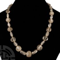 Roman Rock Crystal Bead Necklace