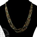 Egyptian Multi-Stranded Mummy Bead Necklace Collection