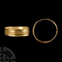 Viking Decorated Gold Ring