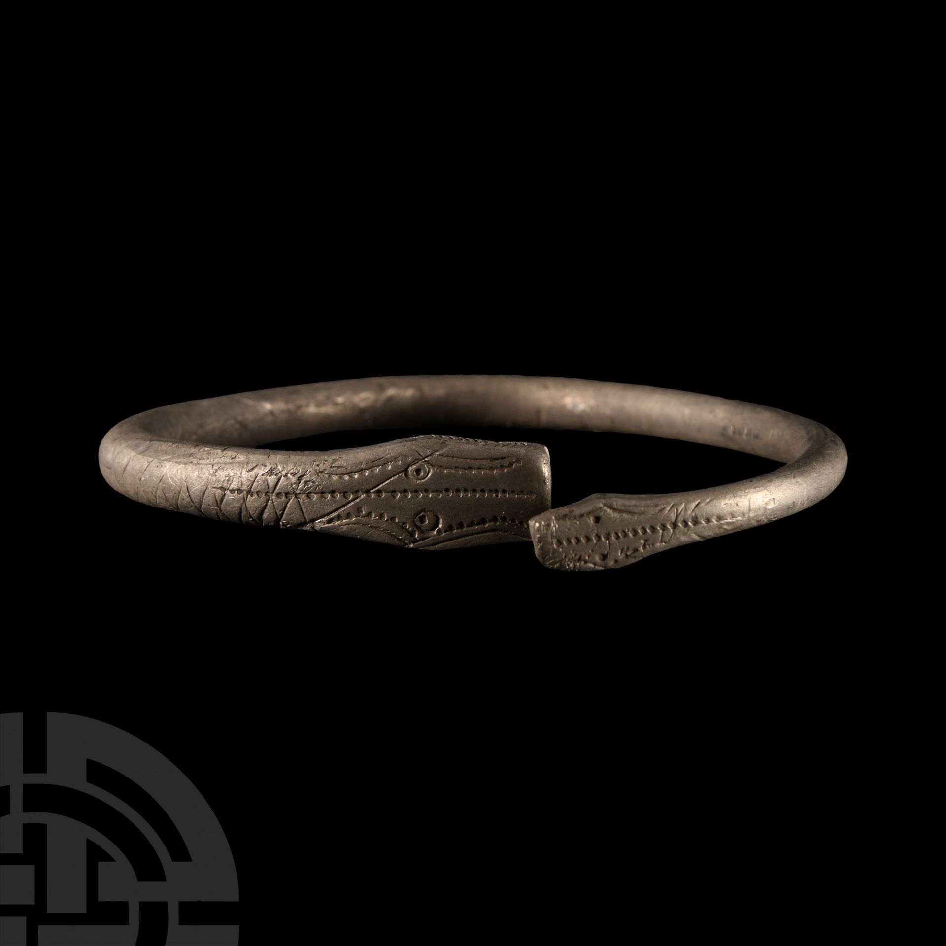 Romano-Celtic Silver Snake Bracelet