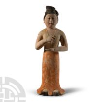 Large Chinese Wei Terracotta Greeting Female