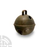 Large Post Medieval Bronze 'R W' Crotal Bell