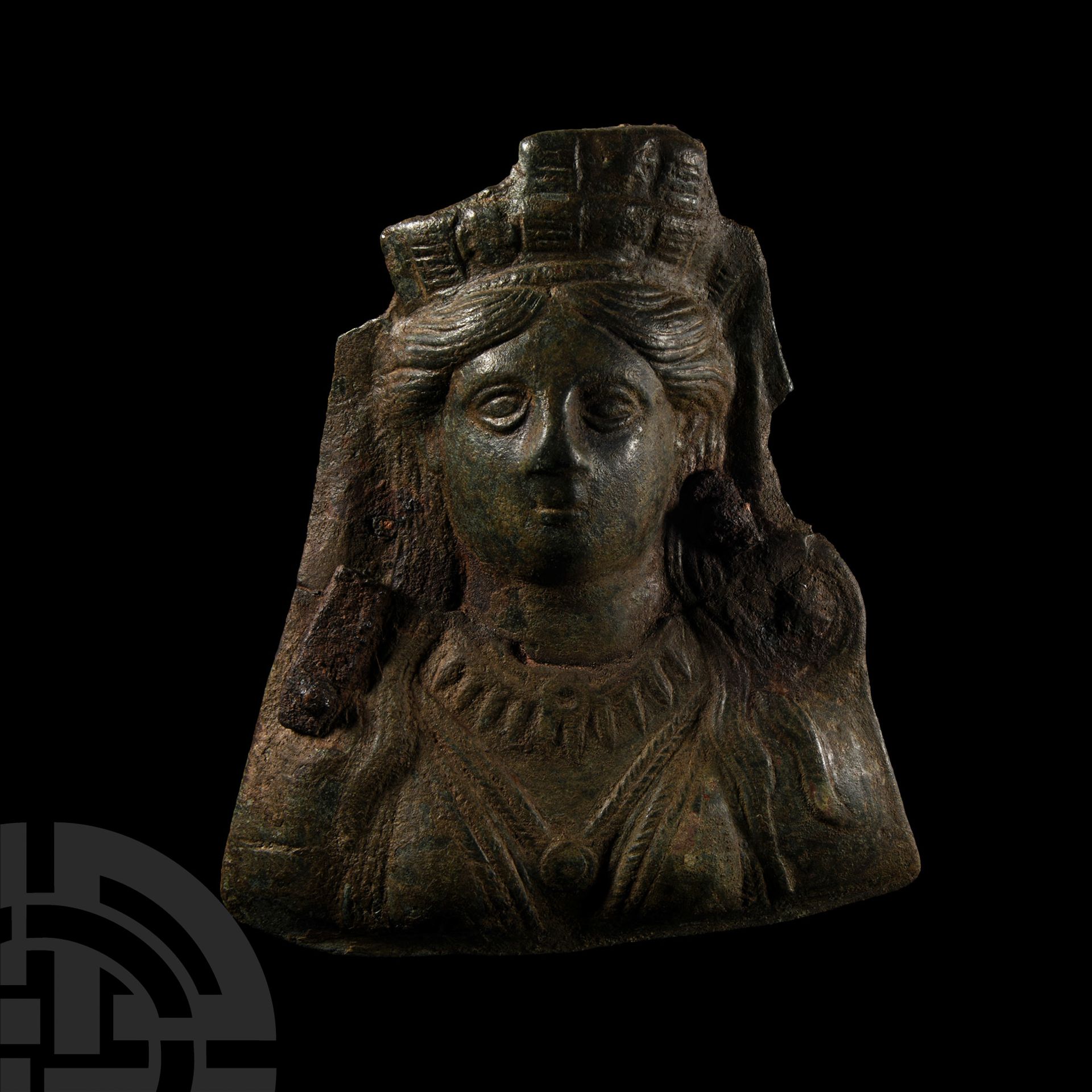Roman Bronze Goddess Applique - Bild 3 aus 3
