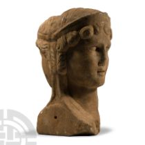 Roman Marble Janiform Herm Head