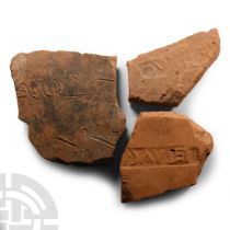 Romano-British Legionary Terracotta Tile Fragment Group