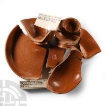 Romano-Gaulish Samian Ware Sherd Group with Makers' Stamps