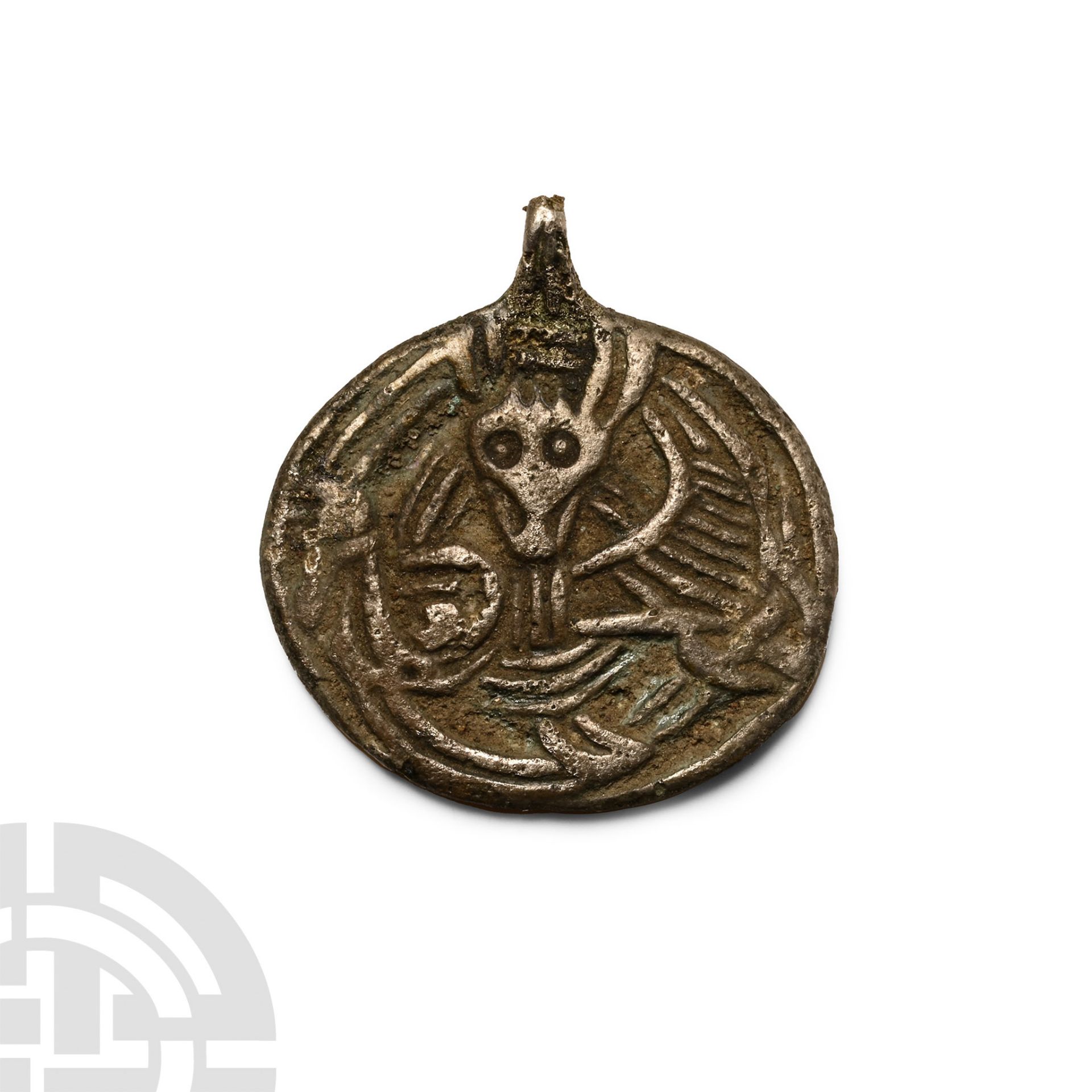 Viking Age Scandinavian Silver Pendant with Mask