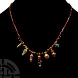 Western Asiatic Ancient Bead and Gold Element Necklace