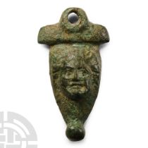 Roman Bronze Figural Escutcheon
