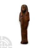 Egyptian Wooden Funerary Ushabti Figurine
