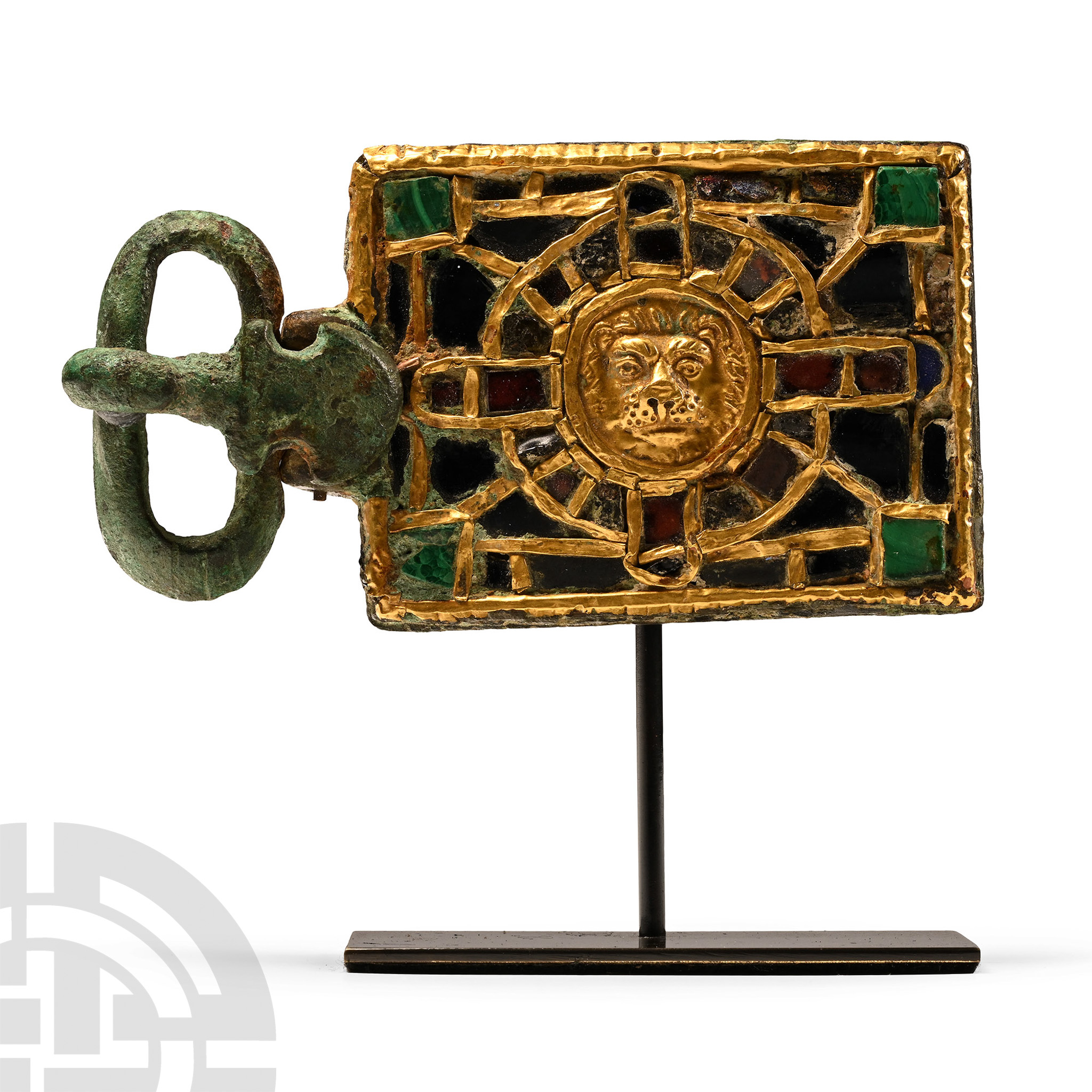 Visigothic Bronze Belt Buckle with Gold and Garnet Inlays - Image 2 of 2