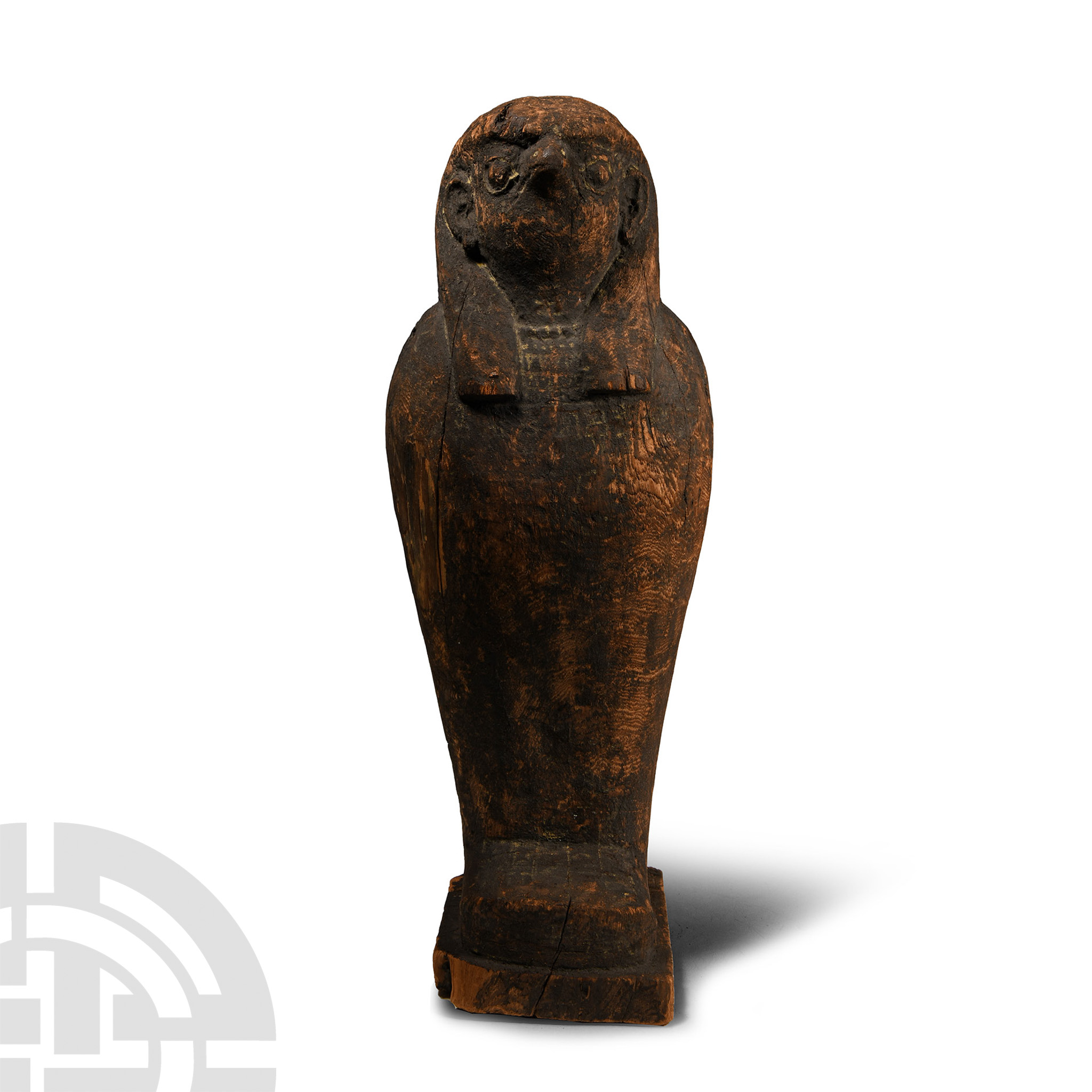 Egyptian Wooden Sarcophagus with Falcon Mummy - Image 4 of 4