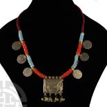 Tribal Silver Coloured Metal Necklace