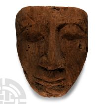 Egyptian Wooden Mummy Mask