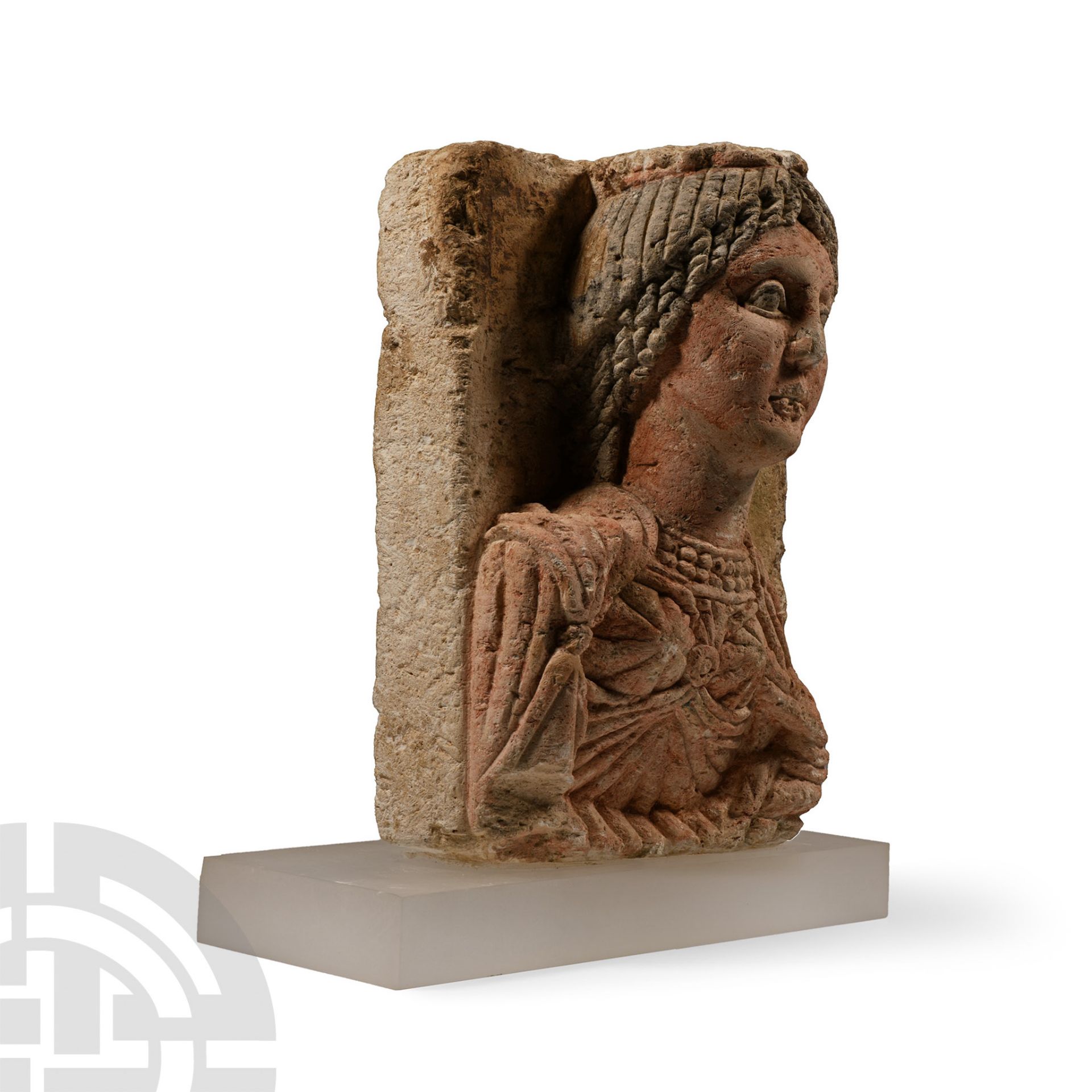 Egyptian Limestone Female Bust - Bild 2 aus 3