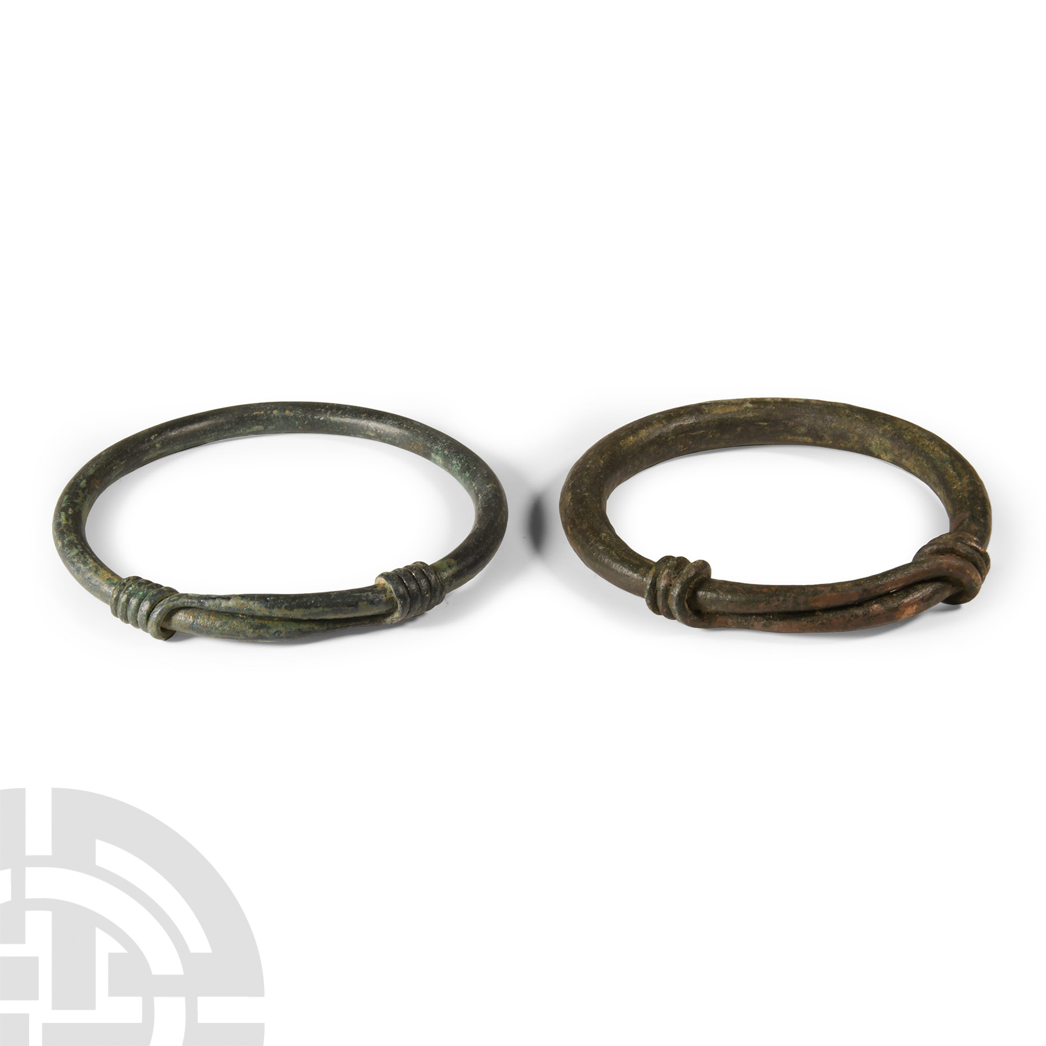 Western Asiatic Bronze Adjustable Torc Pair