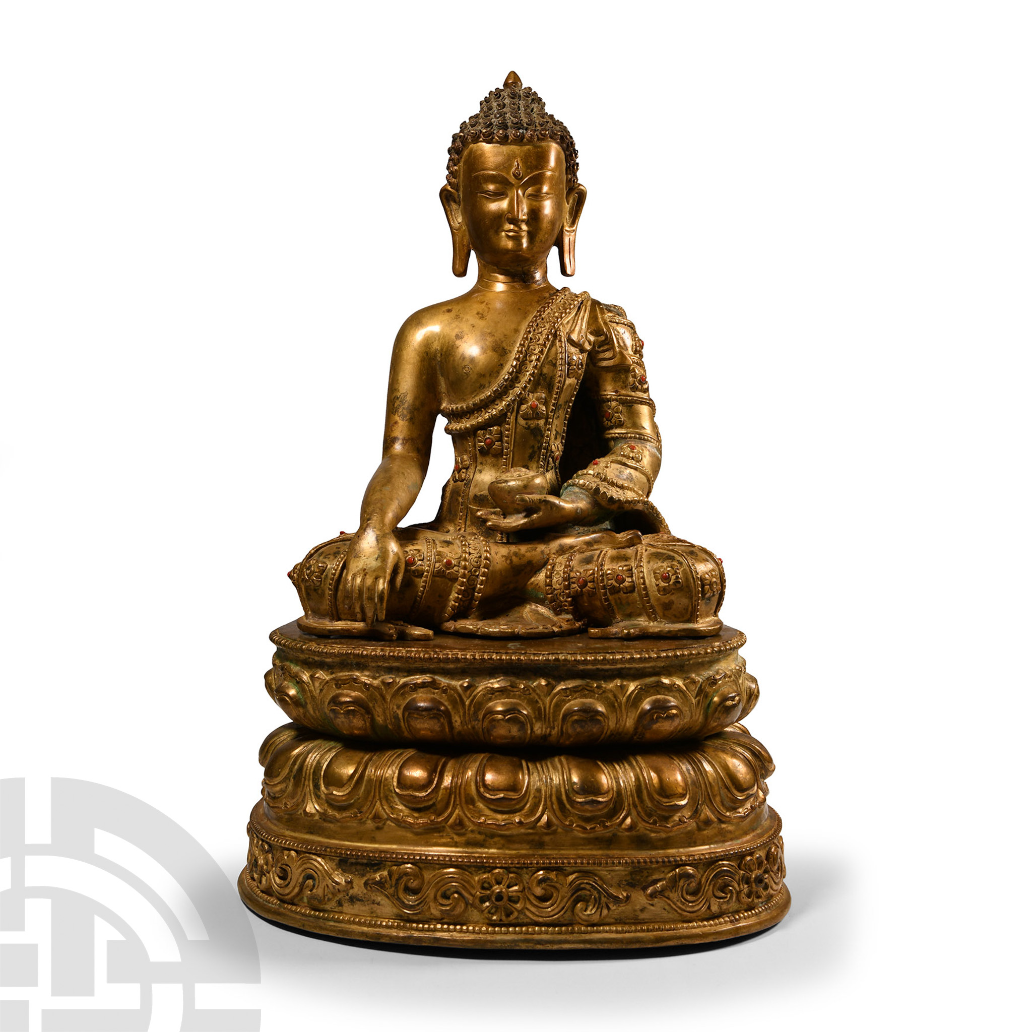 Sino-Tibetan Gilt Bronze Buddha Statue