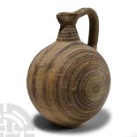 Cypriot Trefoil-Mouthed Pottery Jug with Geometric Motif