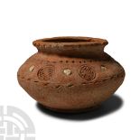 Bactrian Ceramic Jar with Stamped Decoration