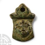 Roman Bronze Figural Escutcheon