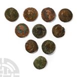 Ancient Roman Imperial Coins - Early AE As Group [10]